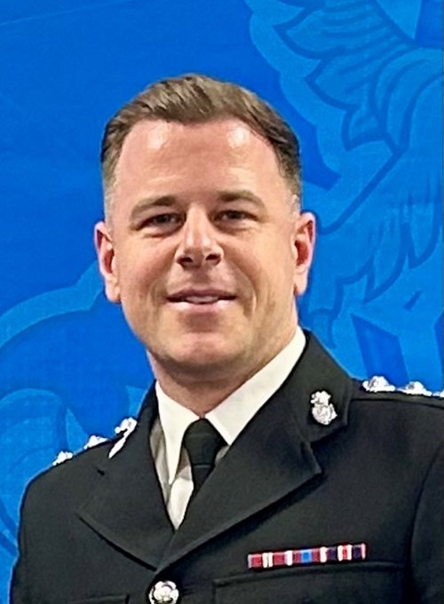 Portrait of Darren Roach – Detective Chief Inspector in uniform